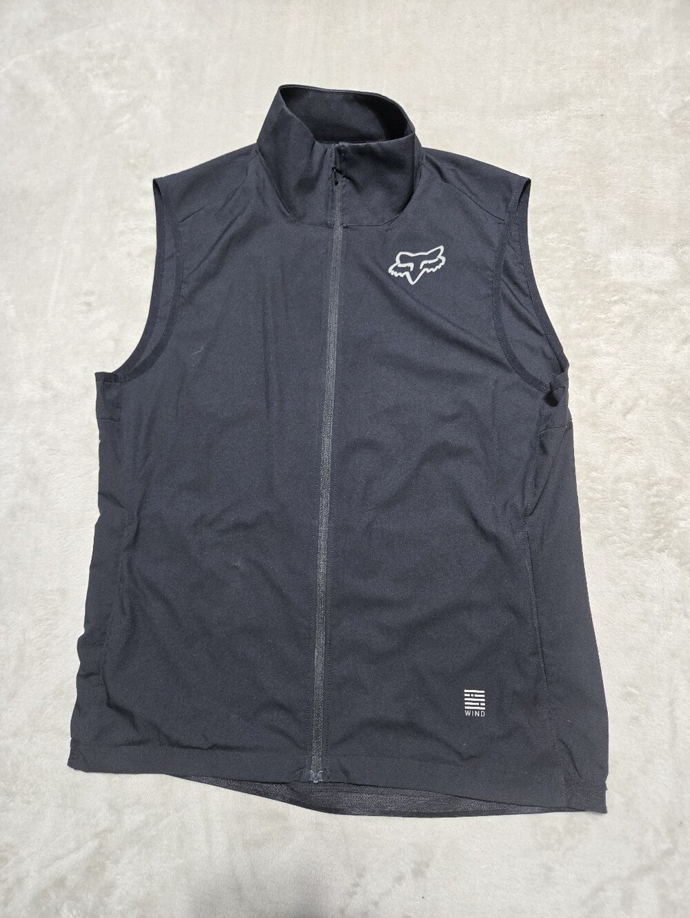 Fox Racing Men's "Ranger" Black Sleeveless Wind Vest Size Medium Vented Back